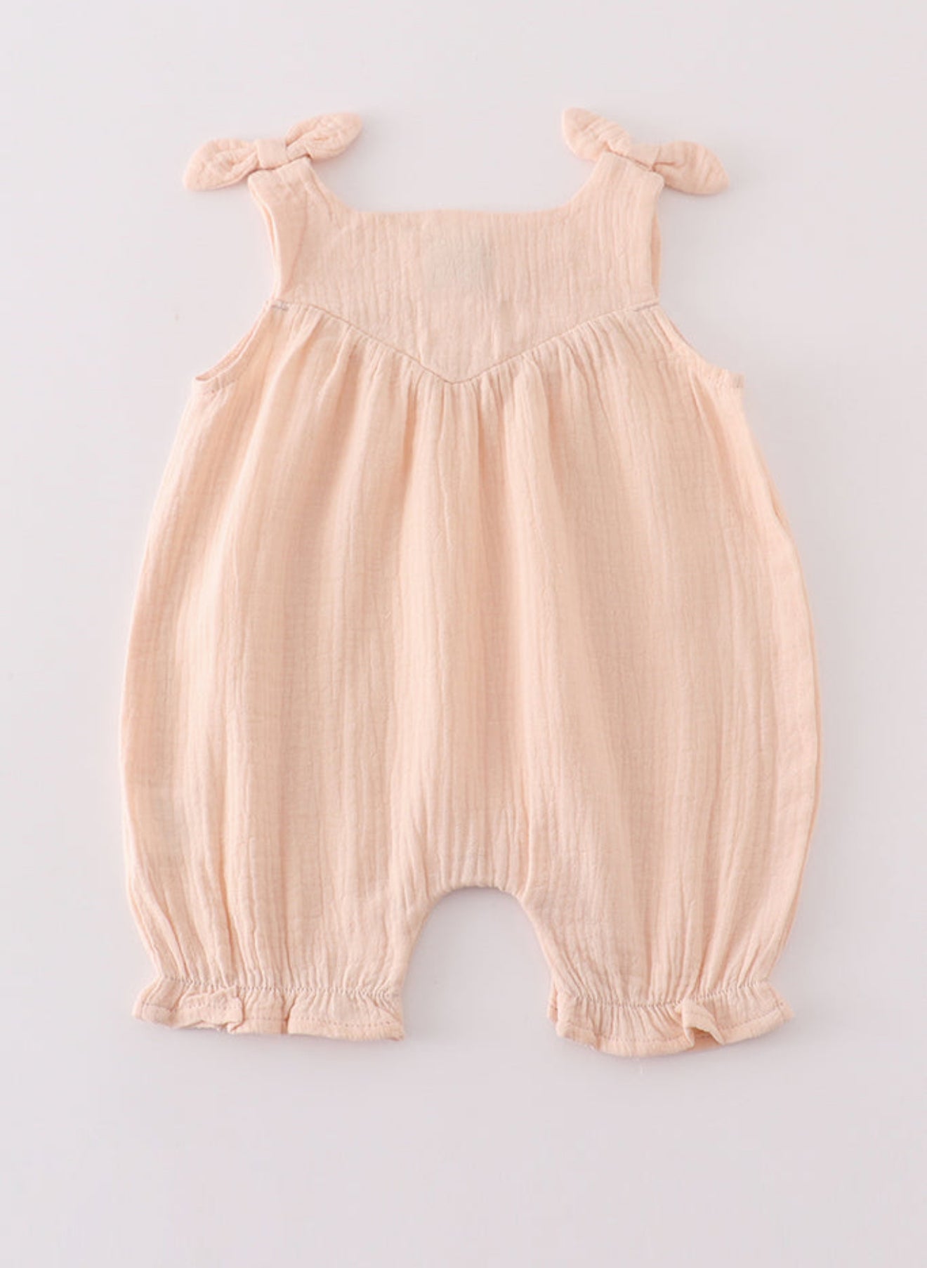 Apricot muslin bow bubble
