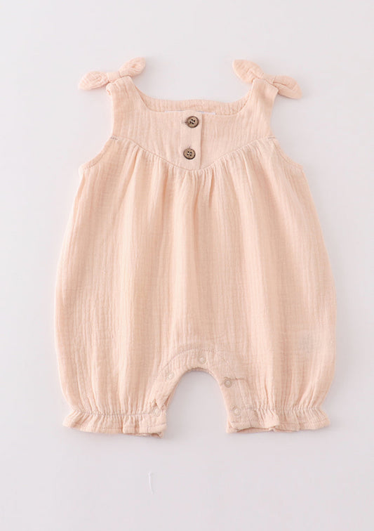 Apricot muslin bow bubble